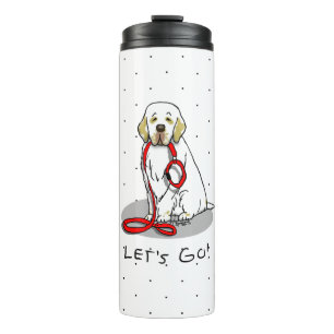 Termo Mona Vamos! Pasea al Clumber Spaniel (limón 1)