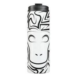Termo Mono tribal blanco y negro