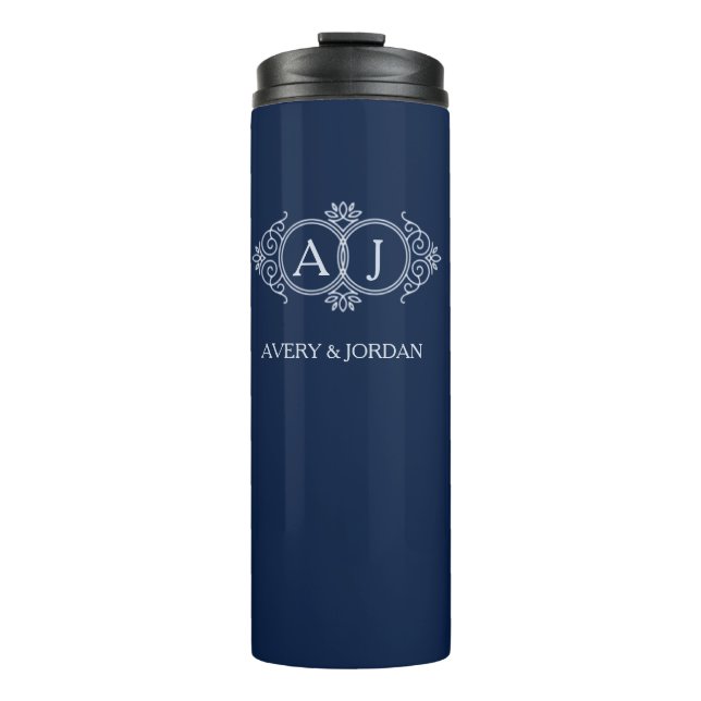 Termo Monogram couple initials Welcome luxurious wedding (Anverso)