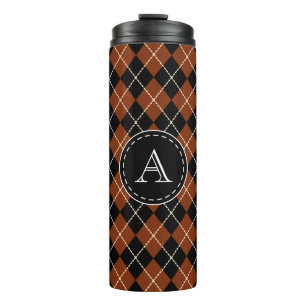 Termo Monograma Argyle Coffee Tumbler