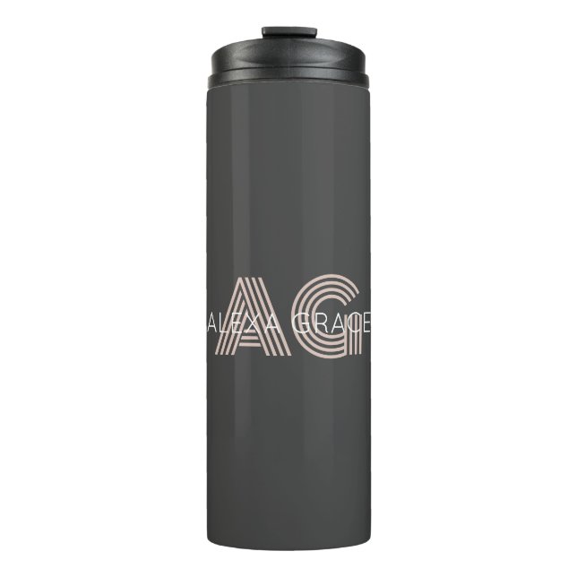 Termo Monograma Beige moderno (Anverso)