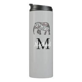 Termo Monograma Cute Graphics Elephant Personalizado Neg