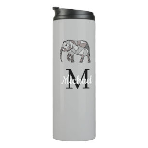 Termo Monograma Cute Graphics Elephant Personalizado Neg