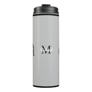 Termo Monograma Cute Graphics Elephant Personalizado Neg