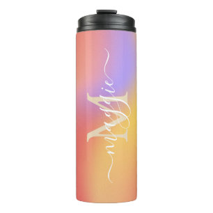 Termo Monograma de guión de nombre personalizado