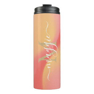Termo Monograma de guión de nombre personalizado