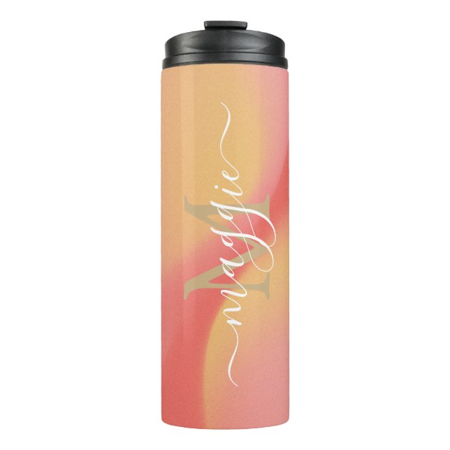 Termo Monograma de guión de nombre personalizado (Anverso)