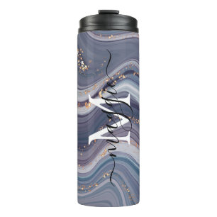 Termo Monograma de guión de nombre personalizado