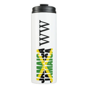 Termo Monograma de la bandera patriótica de JAMAICA