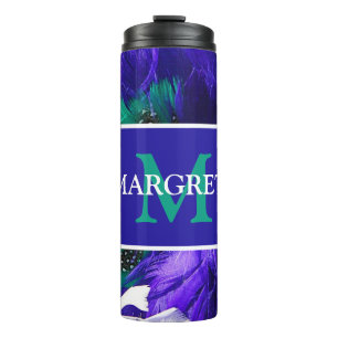 Termo Monograma de Mardi Gras inicial sobre grasa morada