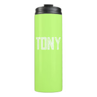 Monograma de nombre personalizado verde de la aguj
