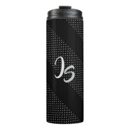 Termo Monograma de plata personal del "hombre de