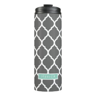 Termo Monograma de quatrefoil marroquí de carbón vegetal