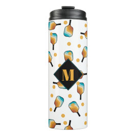 Termo Monograma de remo y patrón de bolas