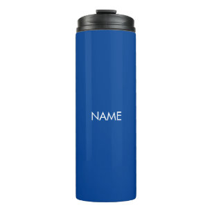 Termo Monograma de texto de nombre personalizado azul el