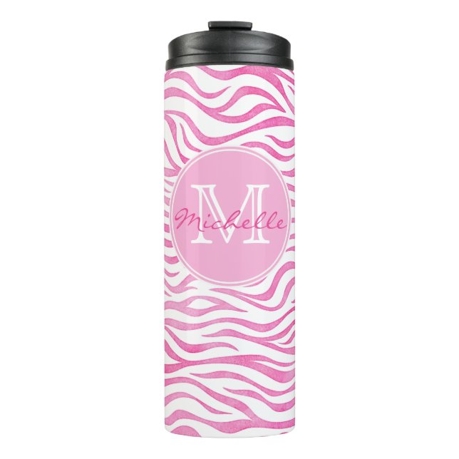 Termo Monograma del estampado de zebra el | de la (Anverso)