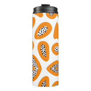 Termo Monograma elegante patrón Papaya