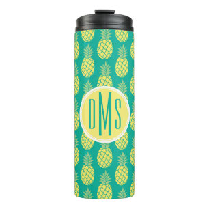 Termo Monograma en colores pastel de las piñas el  