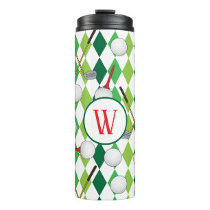 Termo Monograma Golfista Patterado en Argyle