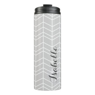 Termo Monograma Gray Herringbone