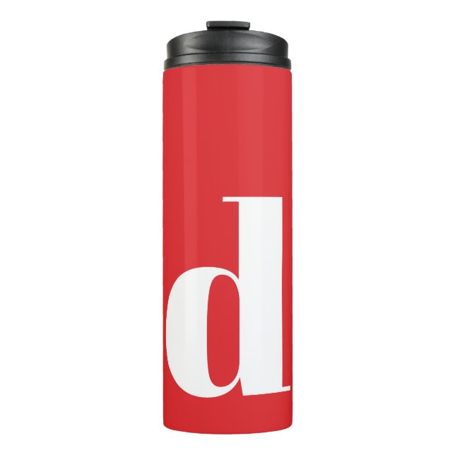 Termo Monograma inicial personalizado moderno simple (Anverso)