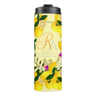 Termo Monograma limón amarillo