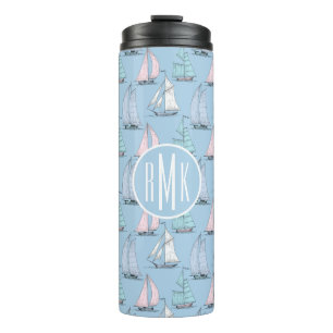 Termo Monograma lindo del modelo el del velero