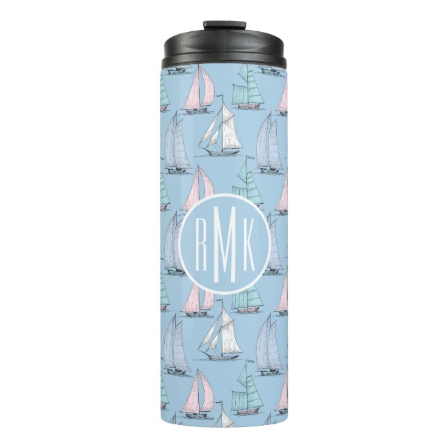 Termo Monograma lindo del modelo el | del velero (Anverso)