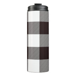 Termo Monograma Moda Rustica Plaid Brown