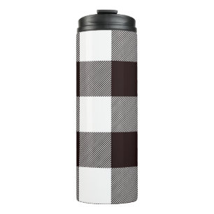 Termo Monograma Moda Rustica Plaid Brown