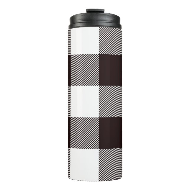 Termo Monograma Moda Rustica Plaid Brown (Anverso)