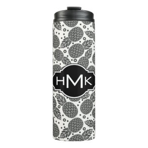 Termo Monograma monocromático de las piñas el  