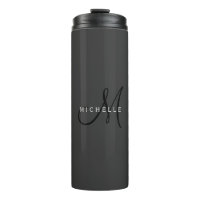 Monograma negro profesional Gray Your Name
