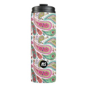 Termo Monograma Paisley Bright   Tumbler térmico