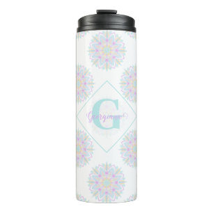 Termo Monograma Pastel Arcoiris Sundae Polka Dot Mandala