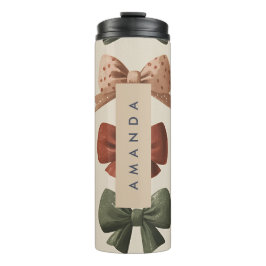 Termo Monograma Patrón de reverso retro personalizado