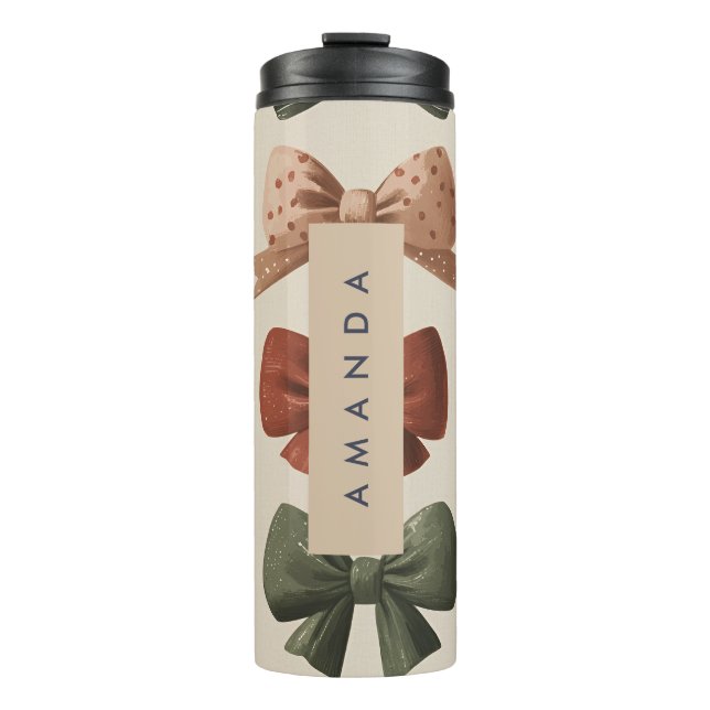 Termo Monograma Patrón de reverso retro personalizado (Anverso)