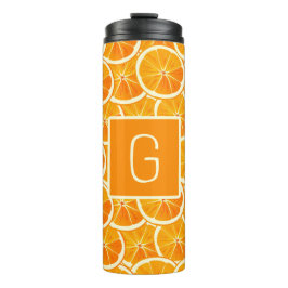 Termo Monograma Personalizado de Naranja Citrus