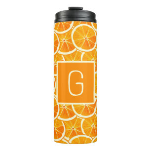 Termo Monograma Personalizado de Naranja Citrus