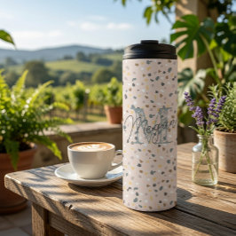 Termo Monograma personalizado de Terrazzo