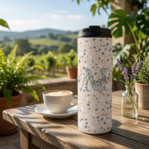 Termo Monograma personalizado de Terrazzo