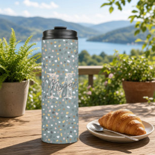 Termo Monograma personalizado de Terrazzo