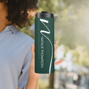 Termo Monograma personalizado personalizado con el nombr