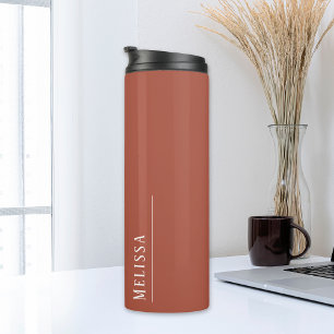 Termo Monograma personalizado, terracota moderna
