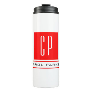 Termo Monograma profesional moderno Nombre simple