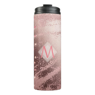 Termo Monograma ROSEGOLD Relieve metalizado metálico Asp
