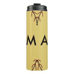 Termo Monograma simple añada su letra de nombre man mini