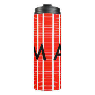 Termo Monograma simple añada su letra de nombre man mini