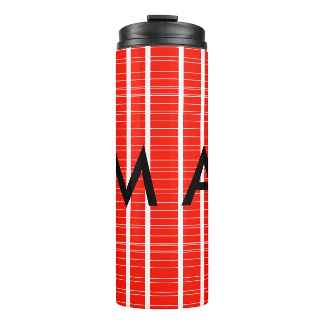 Termo Monograma simple añada su letra de nombre man mini (Anverso)