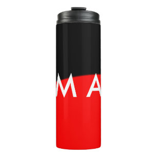 Termo Monograma simple añada su letra de nombre man mini